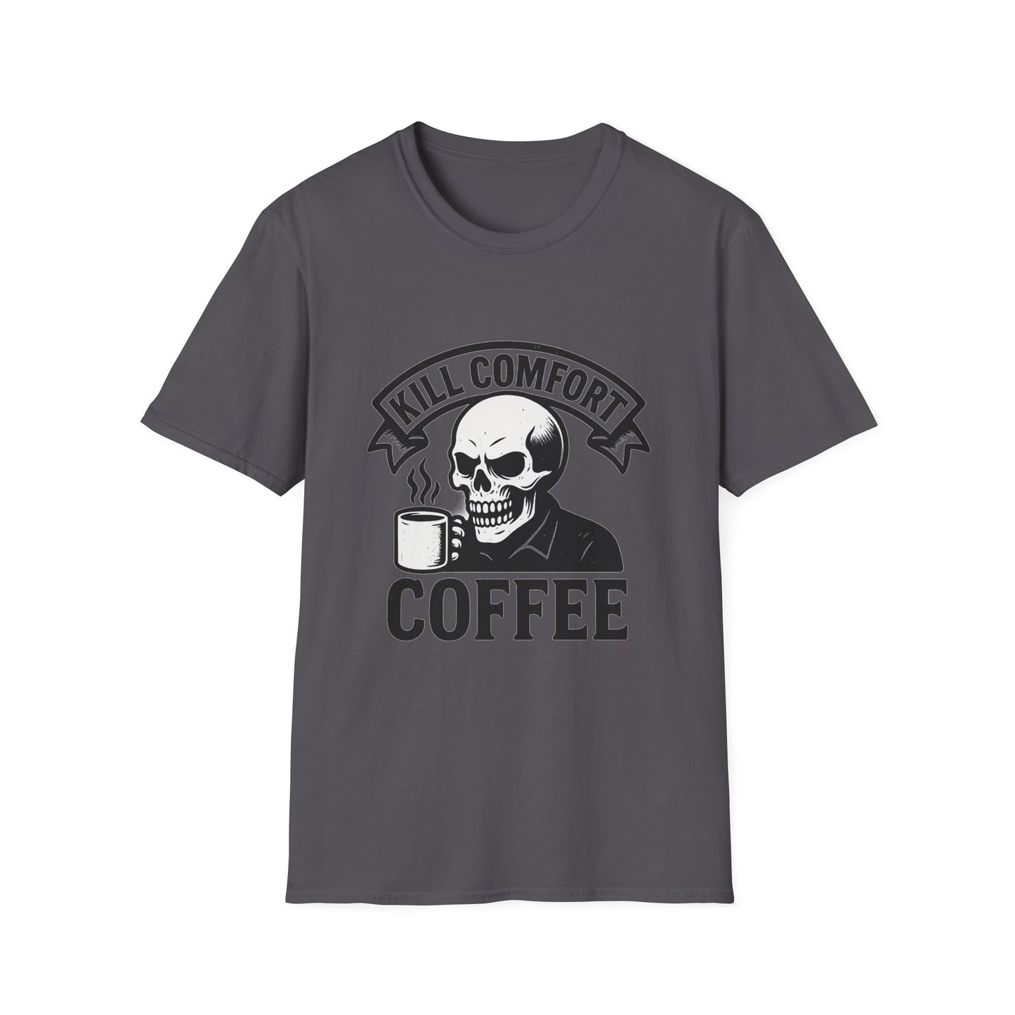 Skeleton Coffee Unisex T-Shirt | Funny Gift, Casual Wear, Dark Humor, Coffee Lover, Graphic Tee
