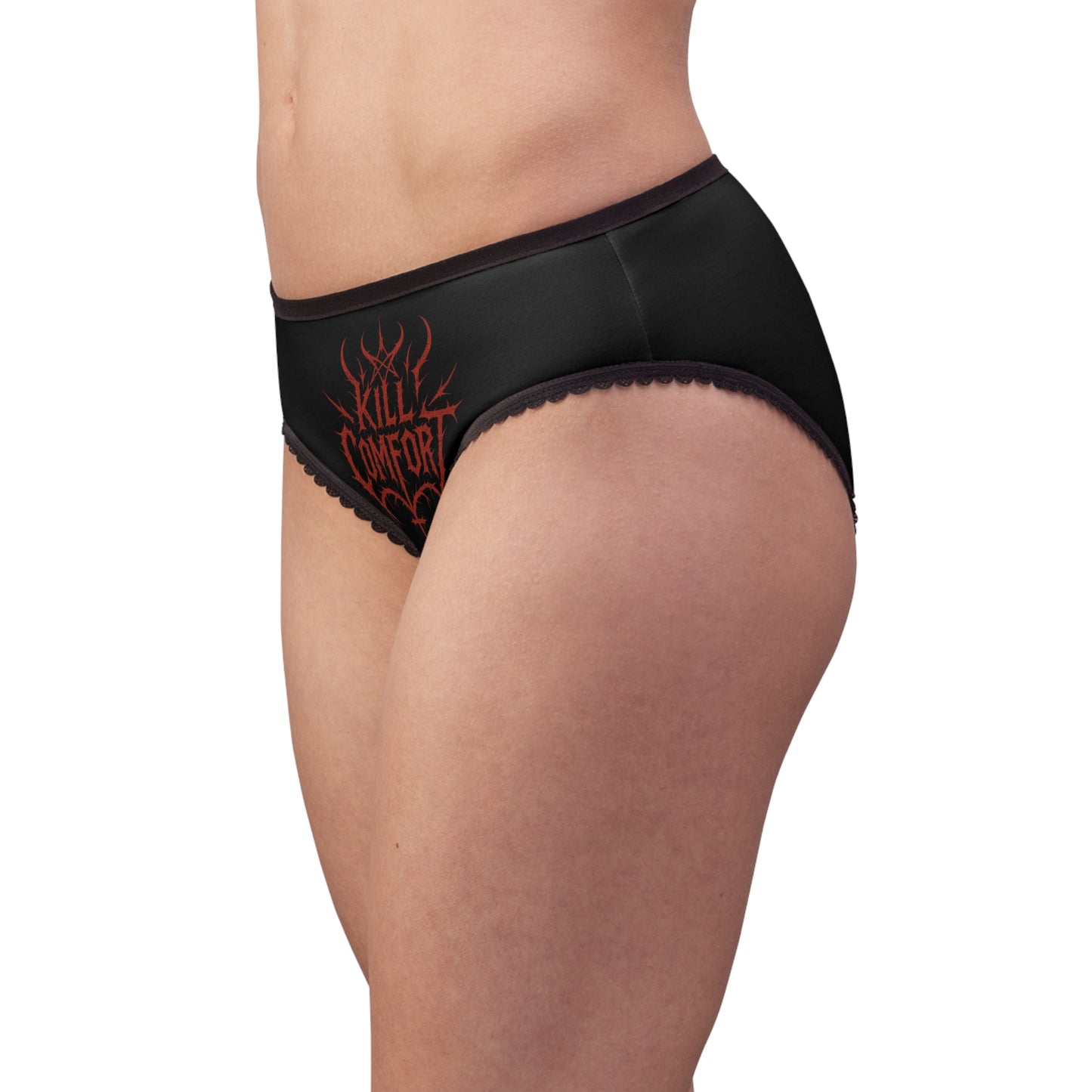 Gothic Women's Briefs - Kill Comfort, Edgy Lingerie, Alternative Underwear, Stylish Comfort, Unique Gift Idea for Her