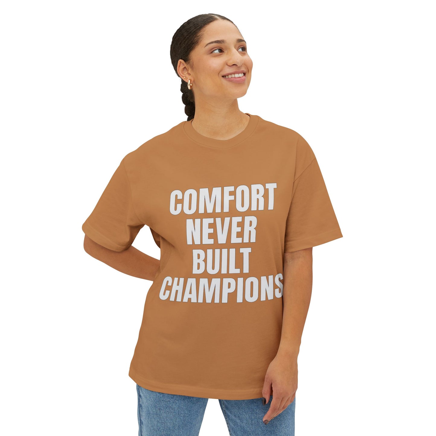 Comfort Never Built Champions – Casual Wear, Athleisure, Gift for Fitness Lovers, Motivational Shirt