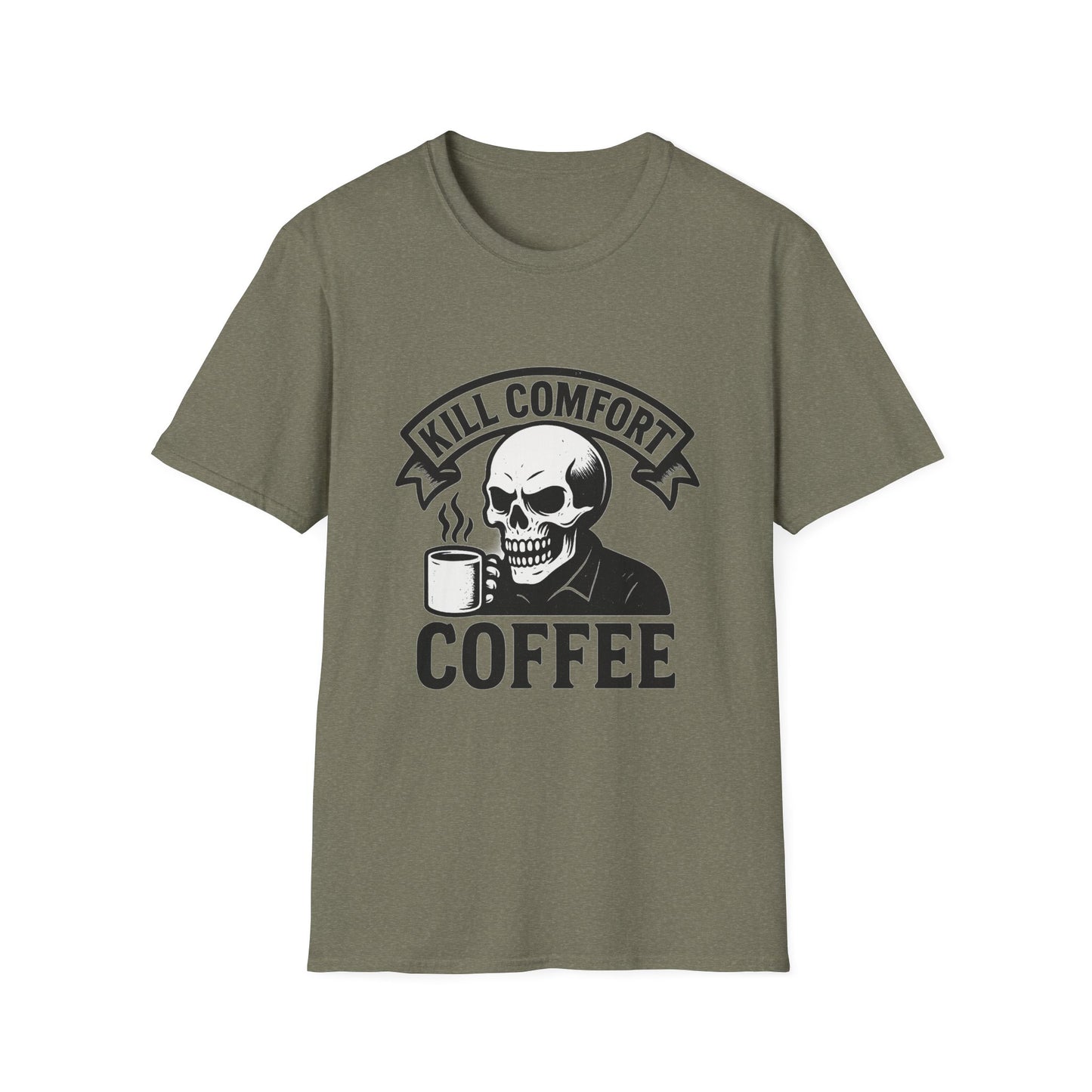 Skeleton Coffee Unisex T-Shirt | Funny Gift, Casual Wear, Dark Humor, Coffee Lover, Graphic Tee